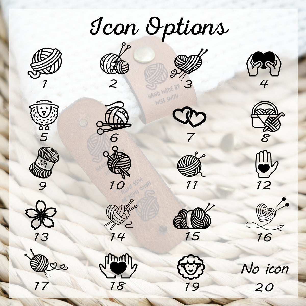 Personalized Leather Labels | deisgn 1