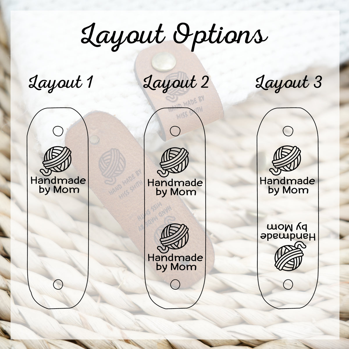Personalized Leather Labels | deisgn 1