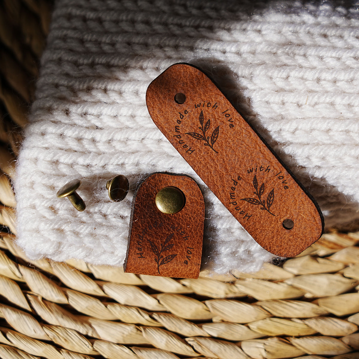 2x6.5cm Personalized Leather Labels | deisgn 2