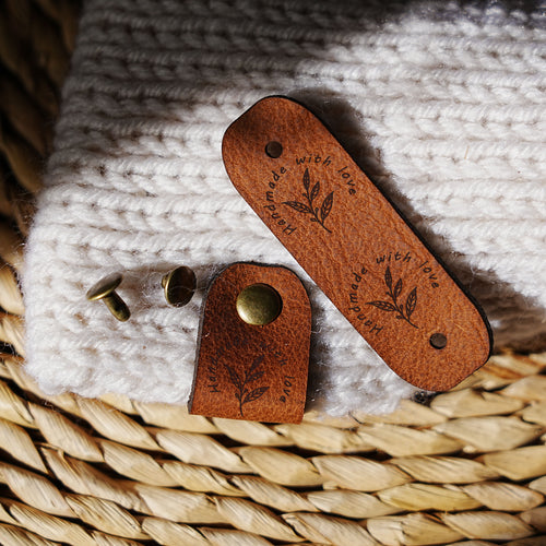 2x6.5cm Personalized Leather Labels | deisgn 2