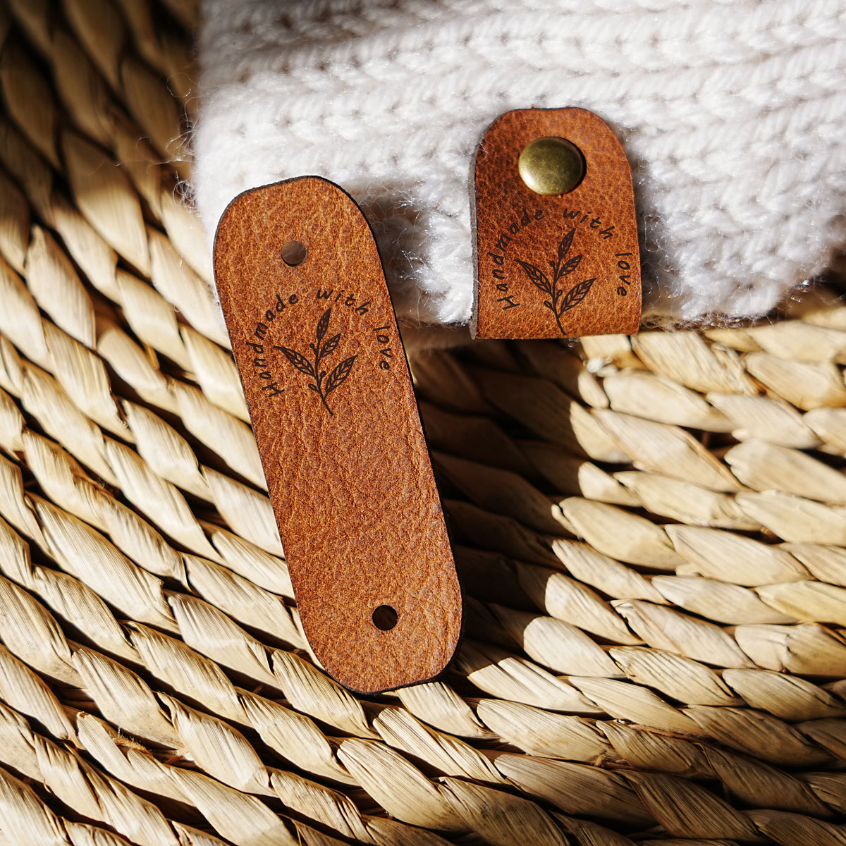 2x6.5cm Personalized Leather Labels | deisgn 2