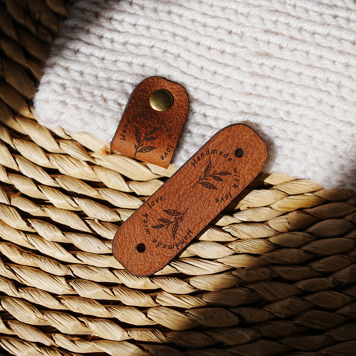 2x6.5cm Personalized Leather Labels | deisgn 2