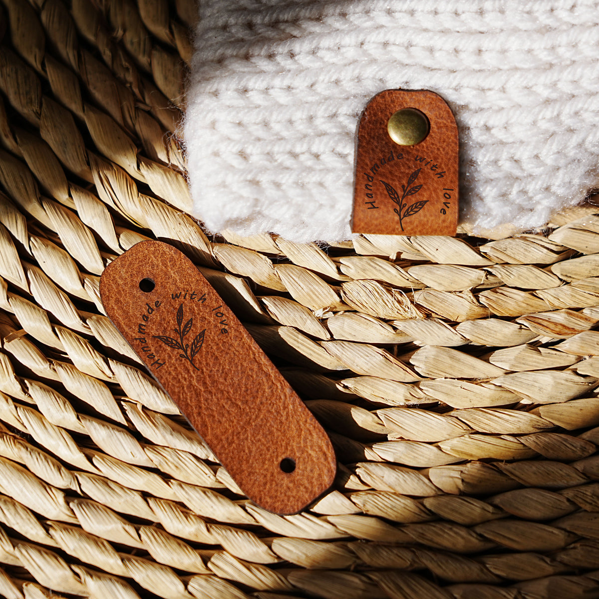 2x6.5cm Personalized Leather Labels | deisgn 2