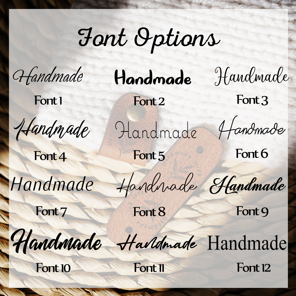 2x6.5cm Personalized Leather Labels | deisgn 2